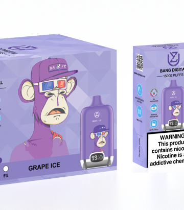 Vape jetable UZY Bang Digital 15000 de raisin Ice