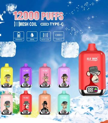 ELF BOX Digital Box 12000 Puffs 0.8ohm Mesh Coli