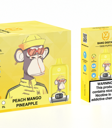 Stylo Vape UZY Bang Digital 15000 Pêche Mangue Ananas