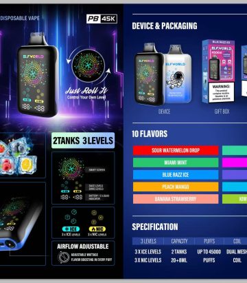 ELFWORLD PB45000 ICE CONTROAL NIC CONTROL VAPE DEVICE