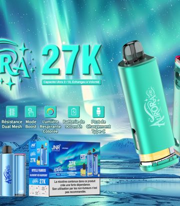 Puff JNR AURORA 27000 Puff Vape Disposable Refillable