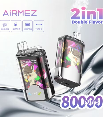Airmez FOX 80000 Puff 80K Vape 2 IN 1 Flavors Vapes Crystal Twins