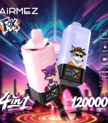 Airmez FOX 120000 Puff 120K Vape 4 IN 1 Flavors Vapes