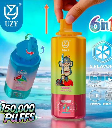 Disposable Vape Ohne Nikotin UZY 150000 Puff 150k Vape 6 IN 1