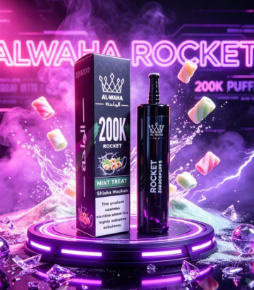 Disposable Vape Al Fakher Shisha Hookah AL-WAHA Rocket 200K Vape Puff Chicha