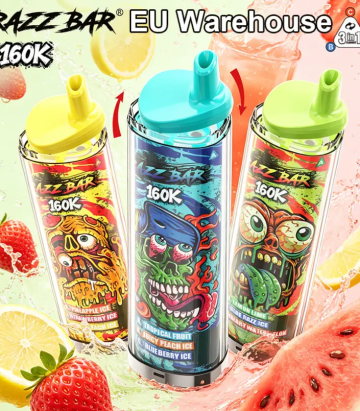 EU Warehouse Razz Bar 160K Puffs 3 In 1 Crystal Vape 160000